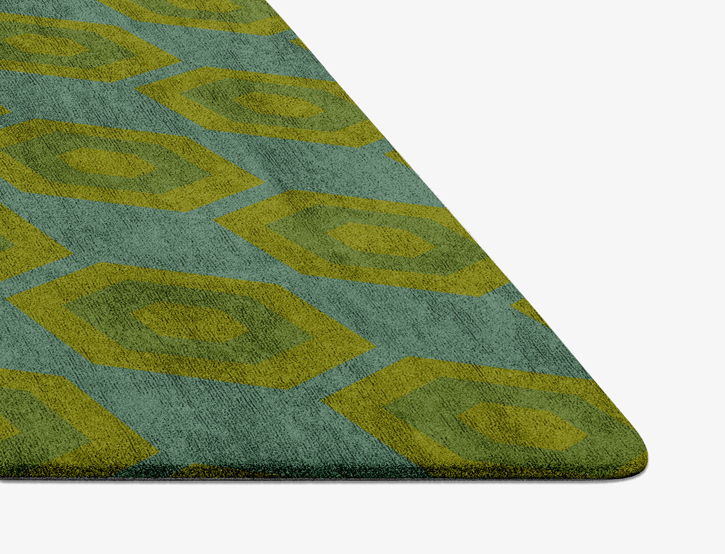 Orb Geometric Diamond Hand Tufted Bamboo Silk Custom Rug by Rug Artisan