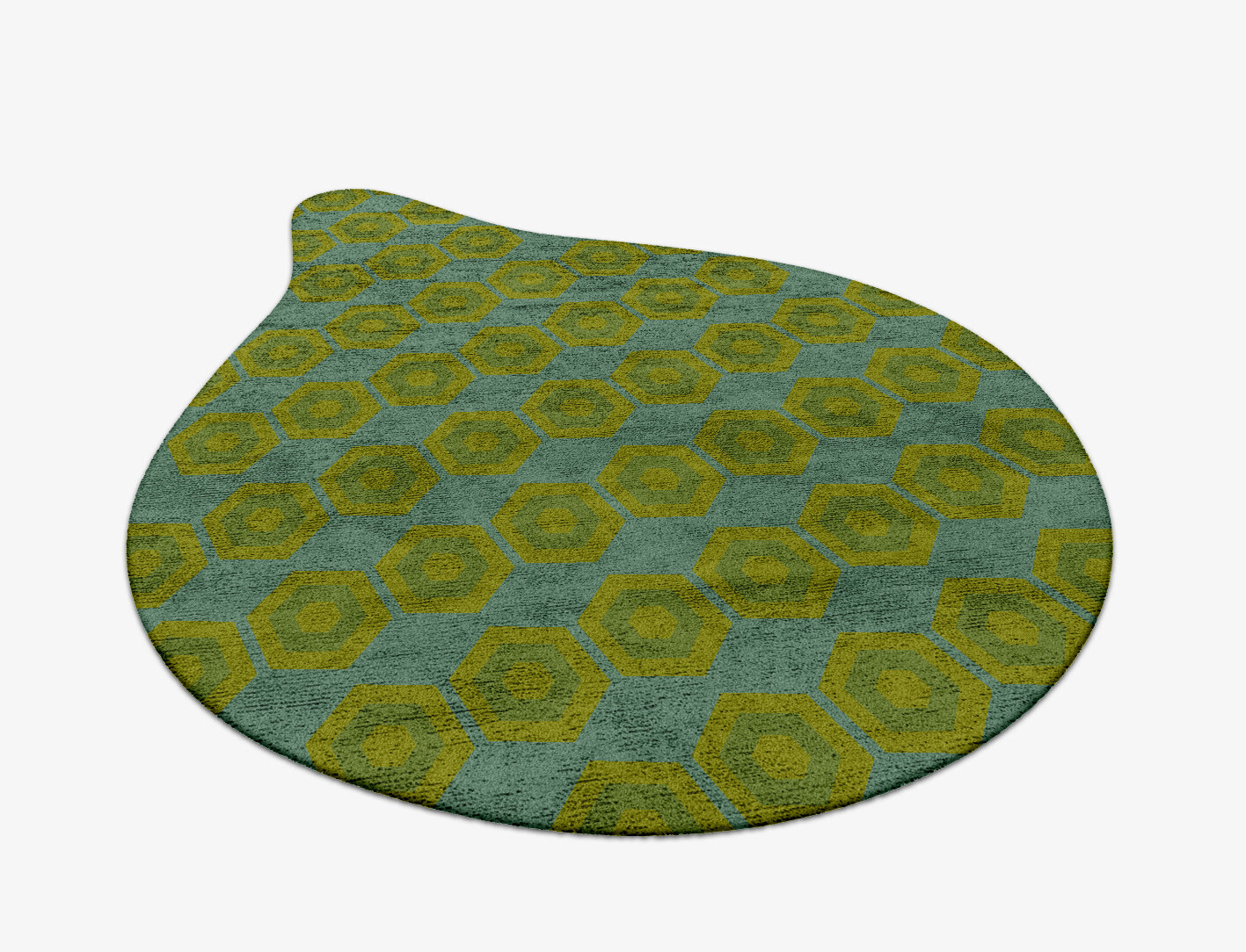 Orb Geometric Drop Hand Tufted Bamboo Silk Custom Rug by Rug Artisan