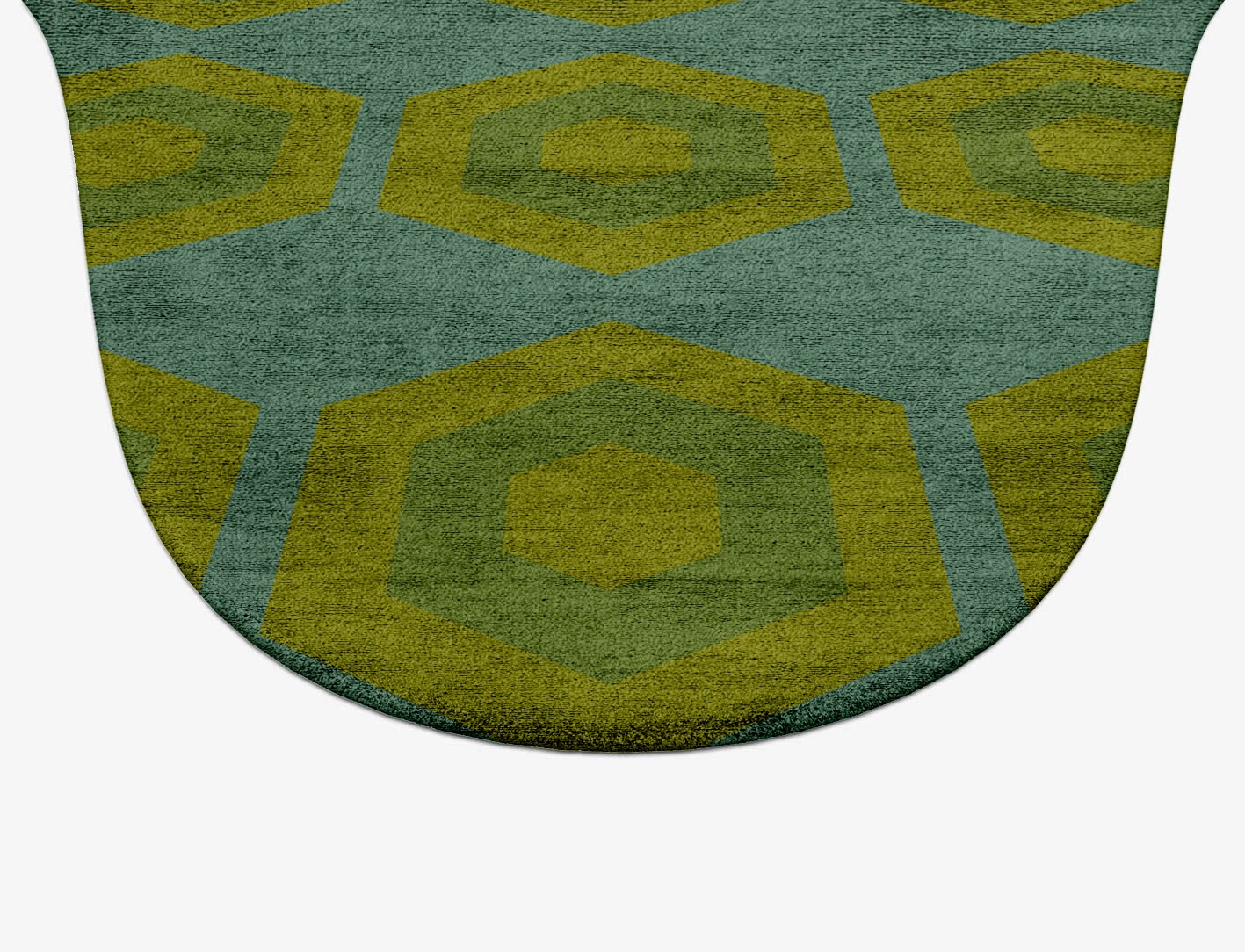Orb Geometric Drop Hand Tufted Bamboo Silk Custom Rug by Rug Artisan
