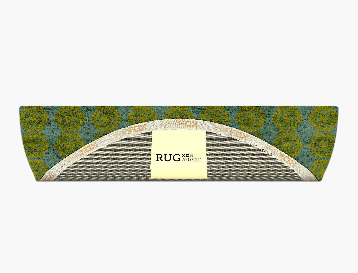 Orb Geometric Halfmoon Hand Tufted Bamboo Silk Custom Rug by Rug Artisan