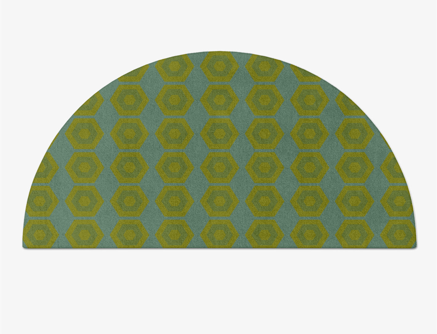 Orb Geometric Halfmoon Hand Tufted Pure Wool Custom Rug by Rug Artisan