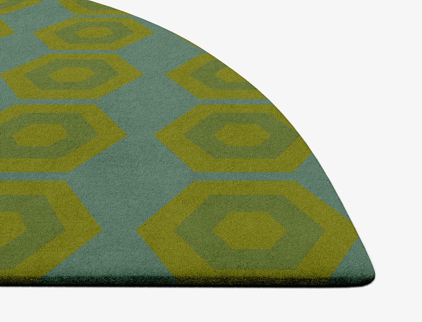 Orb Geometric Halfmoon Hand Tufted Pure Wool Custom Rug by Rug Artisan