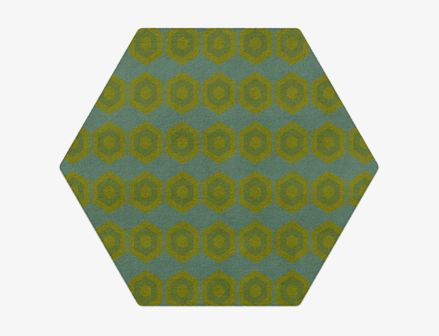 Orb Geometric Hexagon Hand Tufted Pure Wool Custom Rug by Rug Artisan
