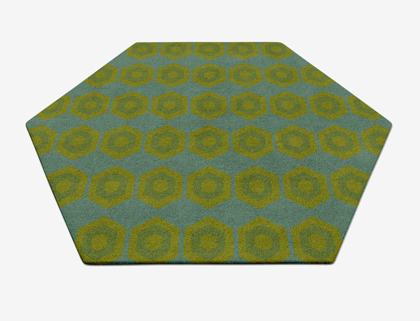 Orb Geometric Hexagon Hand Tufted Pure Wool Custom Rug by Rug Artisan