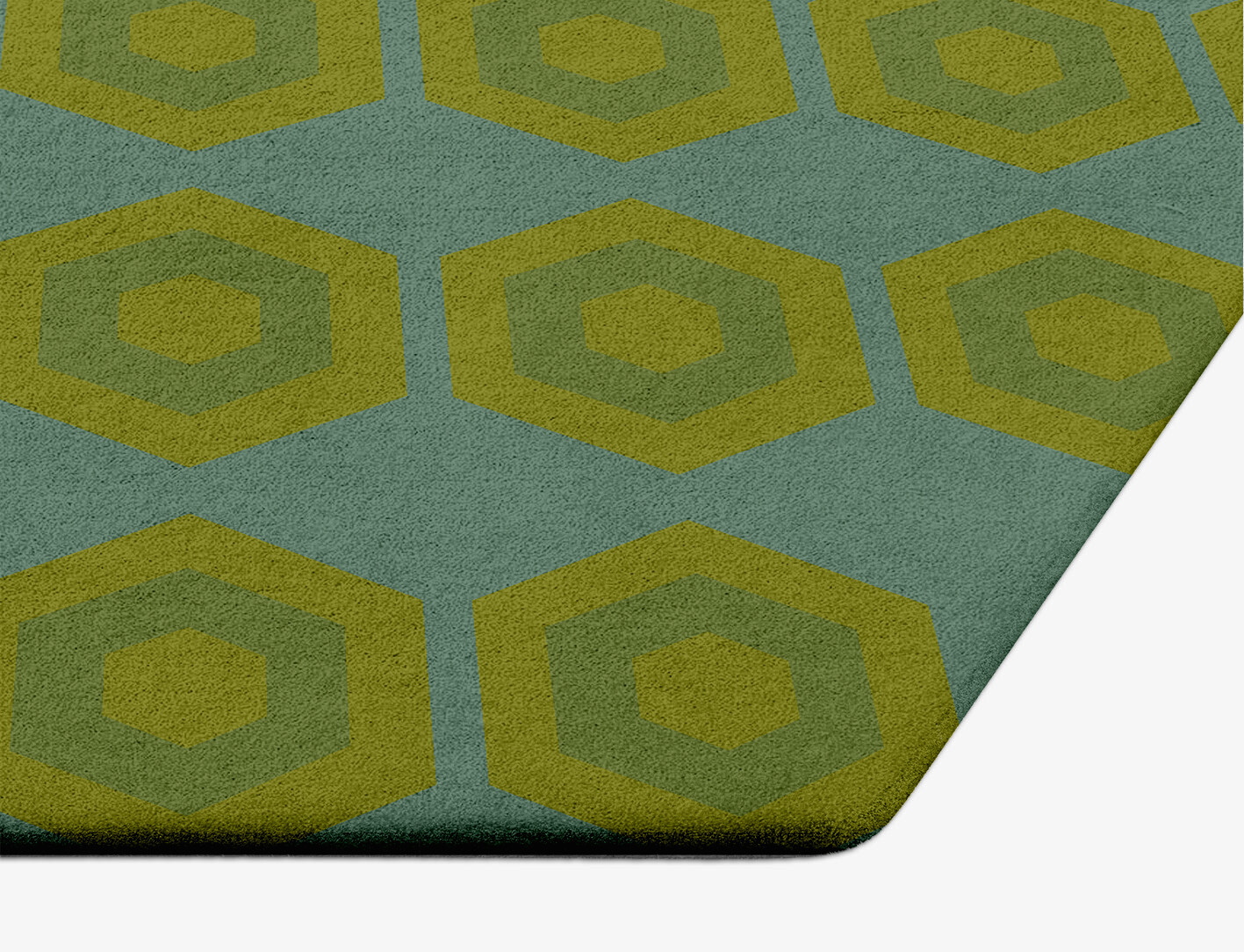 Orb Geometric Hexagon Hand Tufted Pure Wool Custom Rug by Rug Artisan