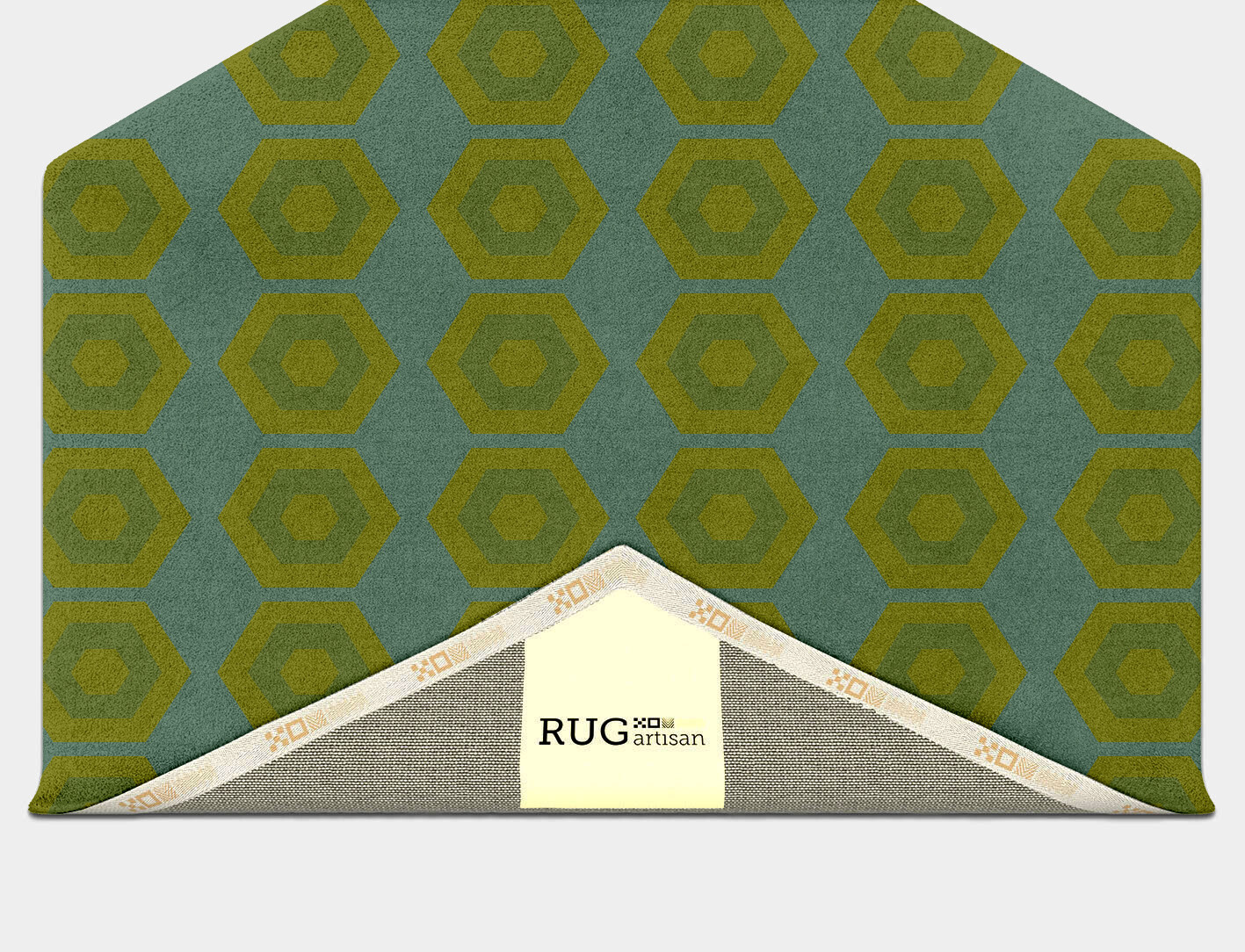 Orb Geometric Hexagon Hand Tufted Pure Wool Custom Rug by Rug Artisan