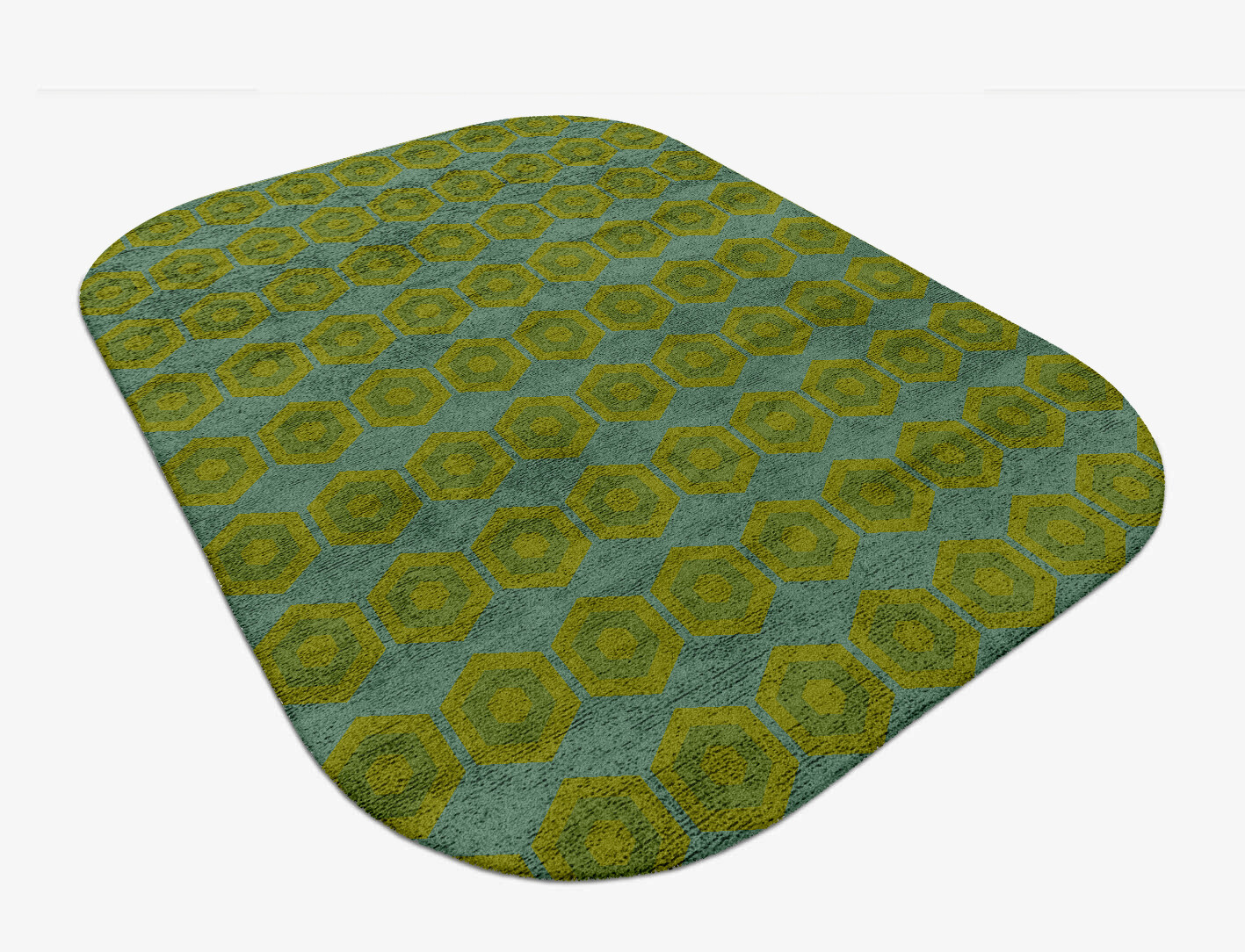 Orb Geometric Oblong Hand Tufted Bamboo Silk Custom Rug by Rug Artisan