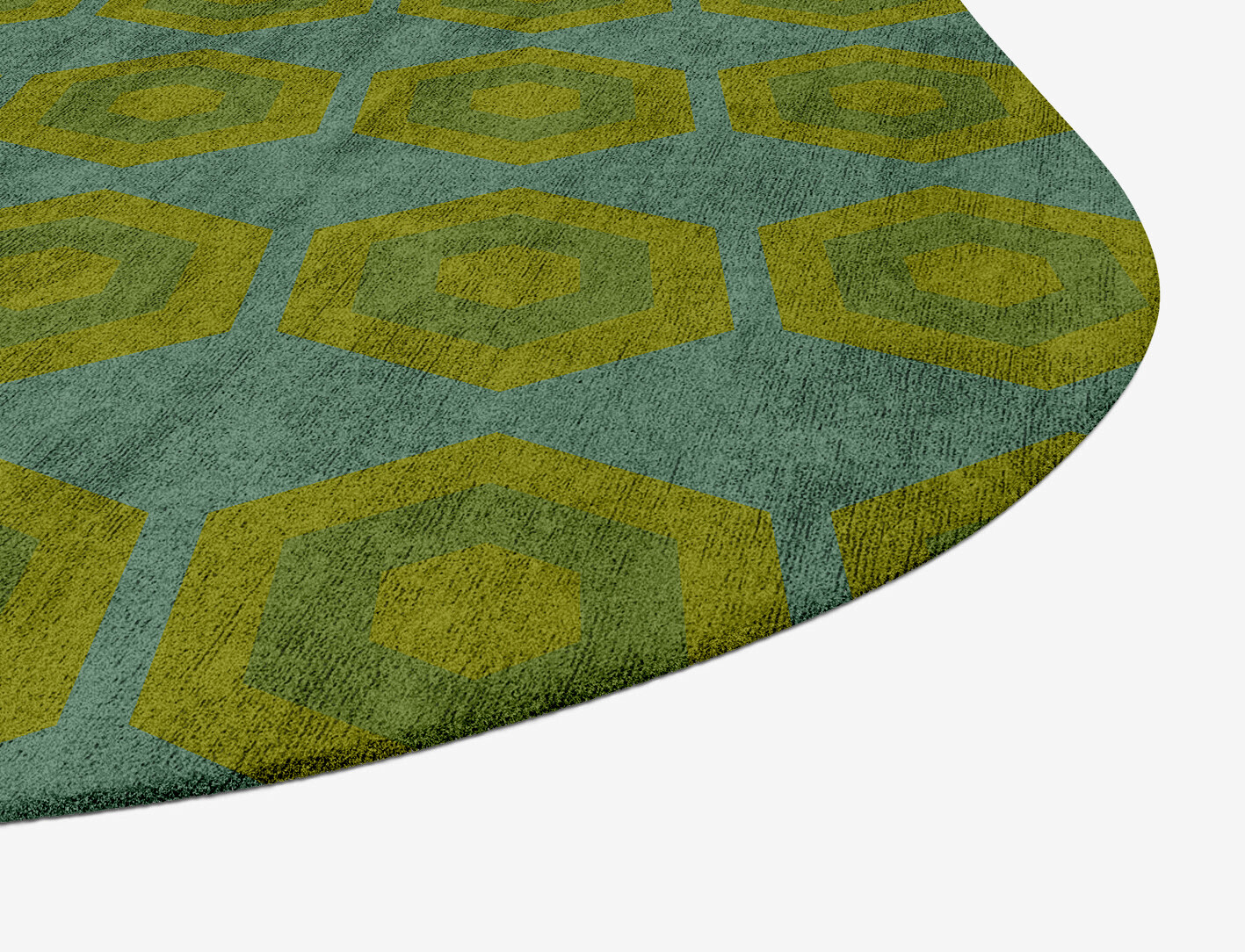 Orb Geometric Oblong Hand Tufted Bamboo Silk Custom Rug by Rug Artisan