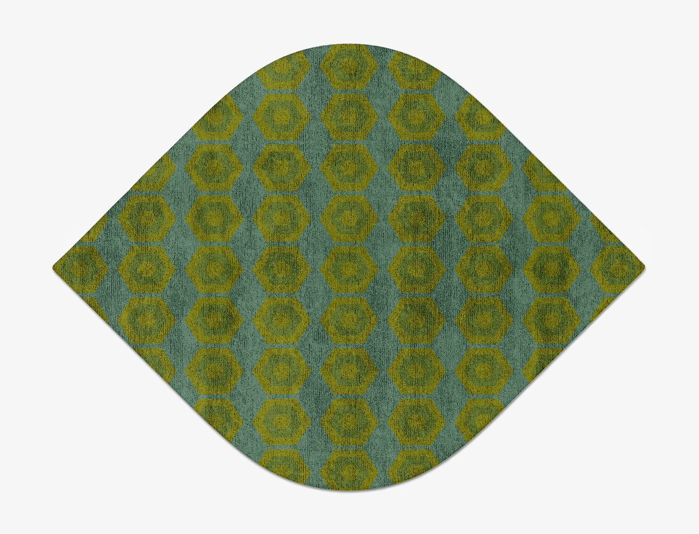 Orb Geometric Ogee Hand Tufted Bamboo Silk Custom Rug by Rug Artisan