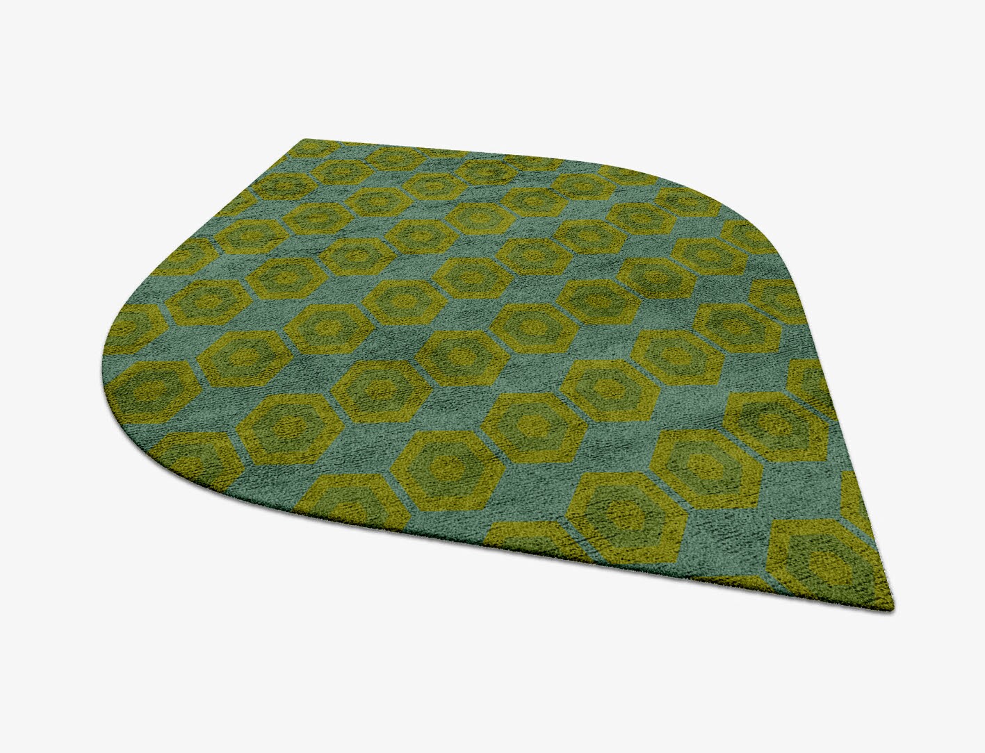 Orb Geometric Ogee Hand Tufted Bamboo Silk Custom Rug by Rug Artisan