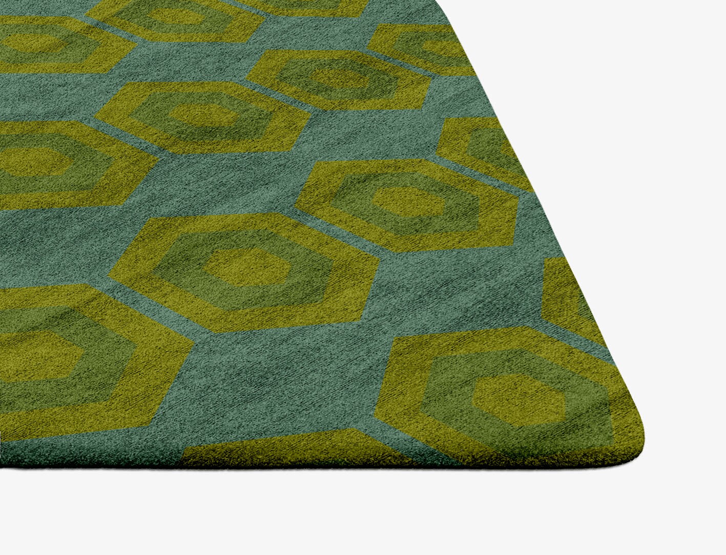 Orb Geometric Ogee Hand Tufted Bamboo Silk Custom Rug by Rug Artisan
