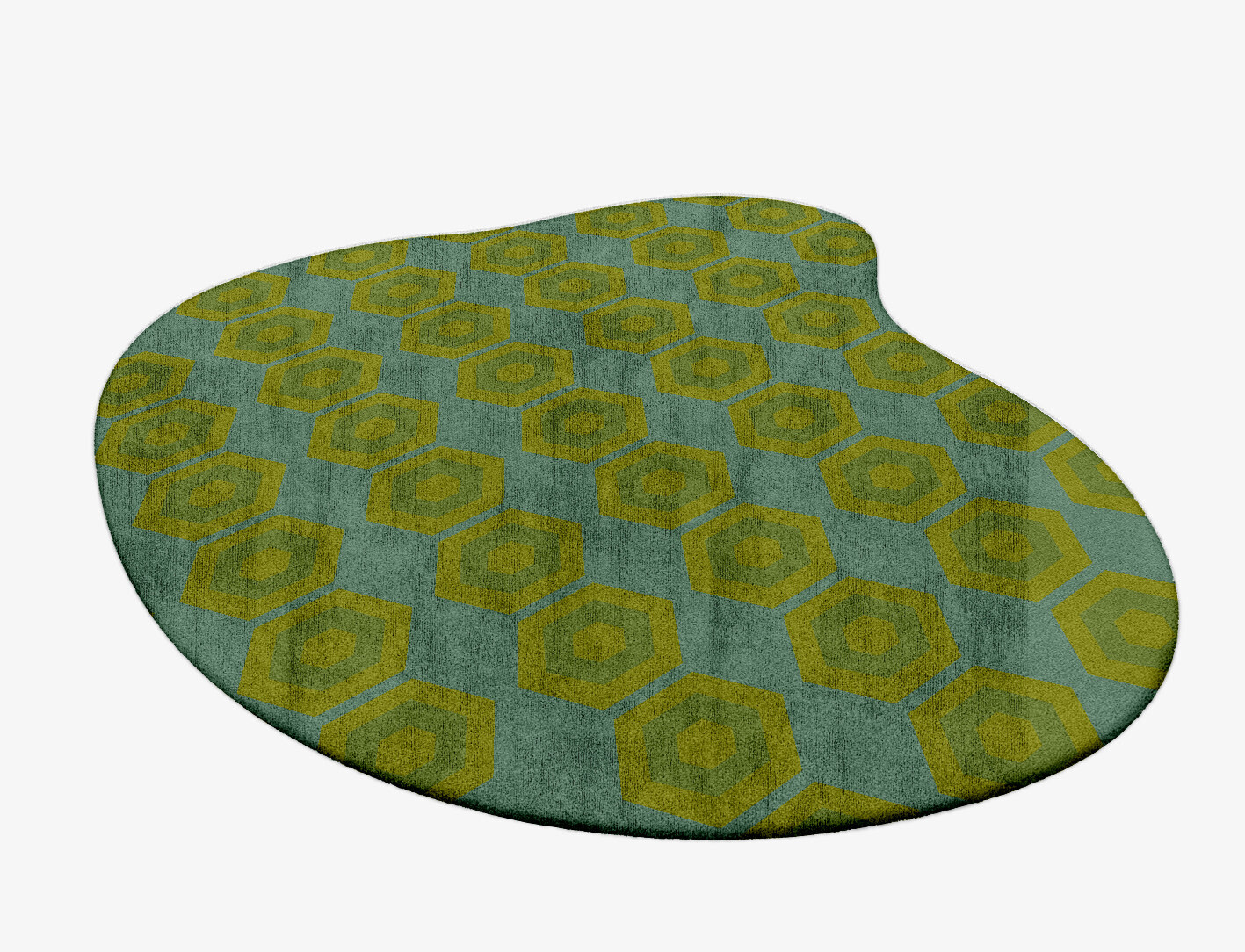 Orb Geometric Splash Hand Tufted Bamboo Silk Custom Rug by Rug Artisan