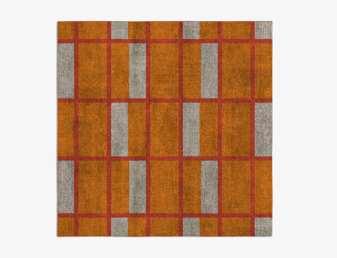 Orchid Geometric Square Flatweave Bamboo Silk Custom Rug by Rug Artisan