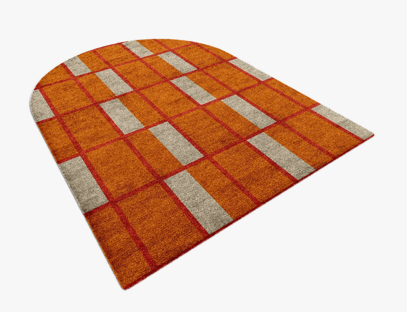 Orchid Geometric Arch Hand Knotted Bamboo Silk Custom Rug by Rug Artisan
