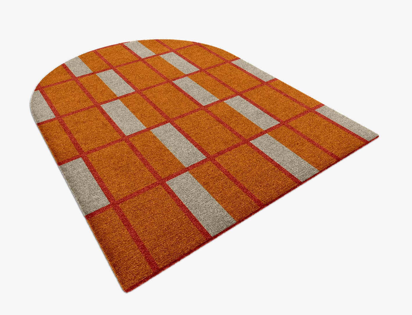 Orchid Geometric Arch Hand Knotted Tibetan Wool Custom Rug by Rug Artisan