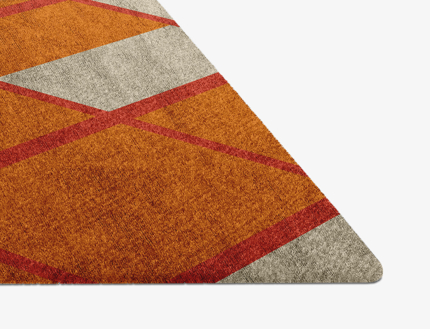Orchid Geometric Diamond Hand Knotted Bamboo Silk Custom Rug by Rug Artisan