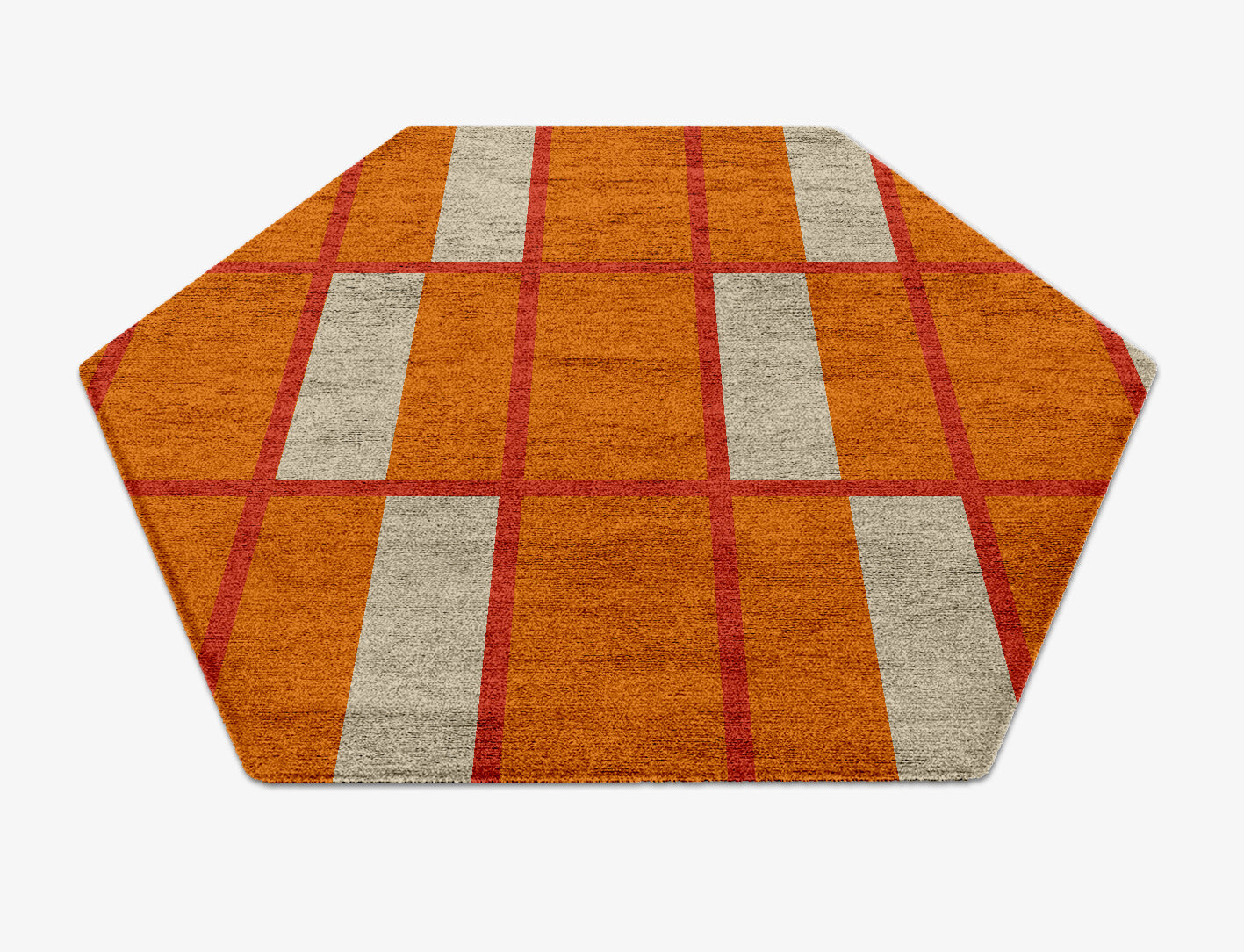 Orchid Geometric Hexagon Hand Knotted Bamboo Silk Custom Rug by Rug Artisan