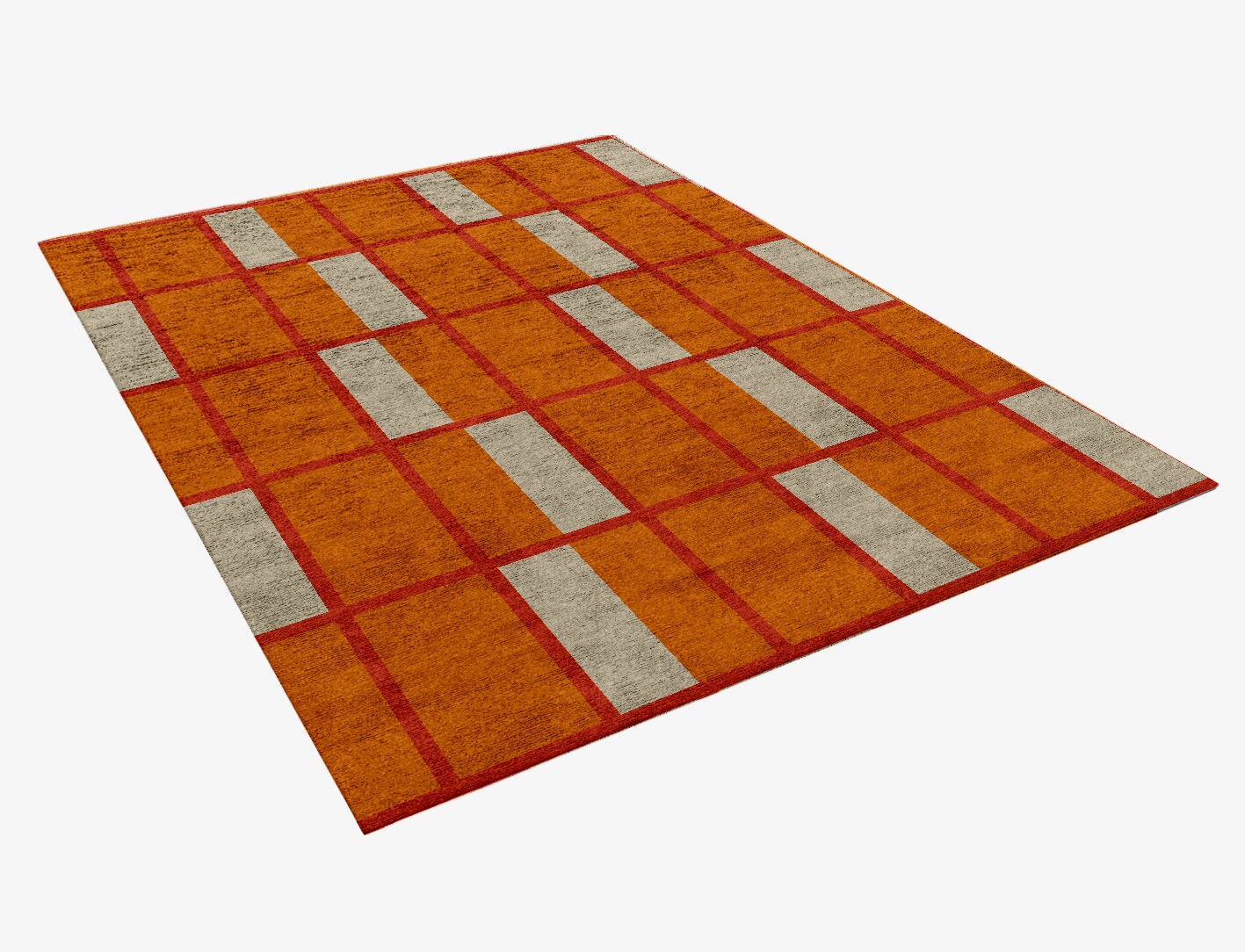 Orchid Geometric Rectangle Hand Knotted Bamboo Silk Custom Rug by Rug Artisan
