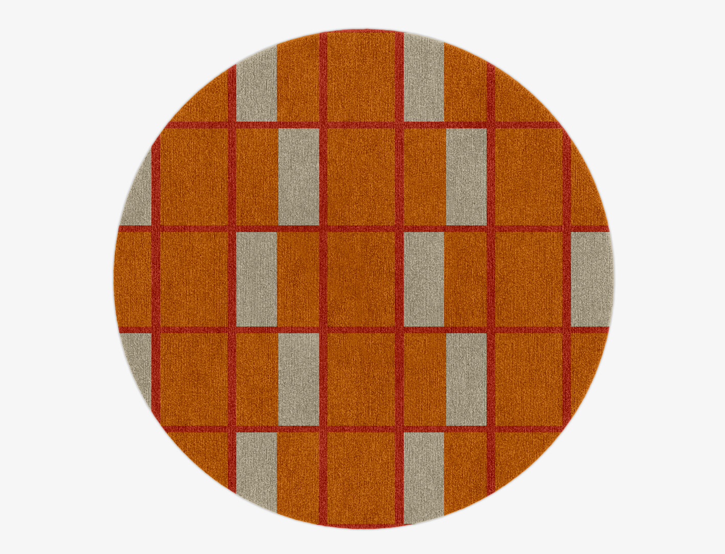Orchid Geometric Round Hand Knotted Tibetan Wool Custom Rug by Rug Artisan