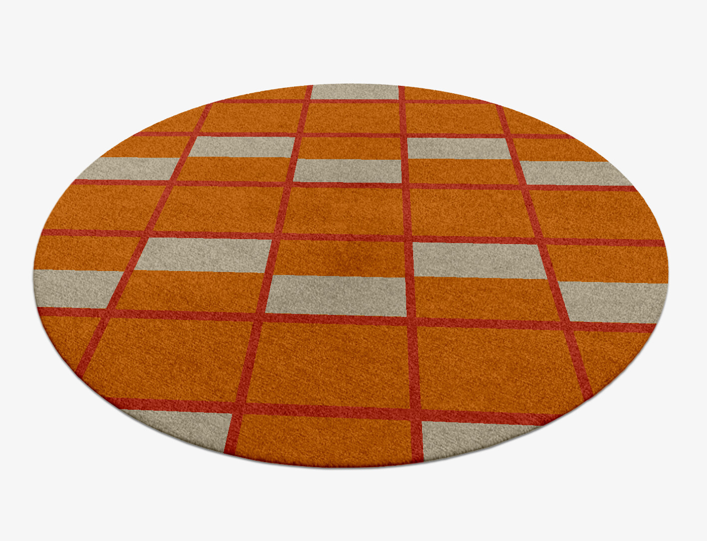 Orchid Geometric Round Hand Knotted Tibetan Wool Custom Rug by Rug Artisan