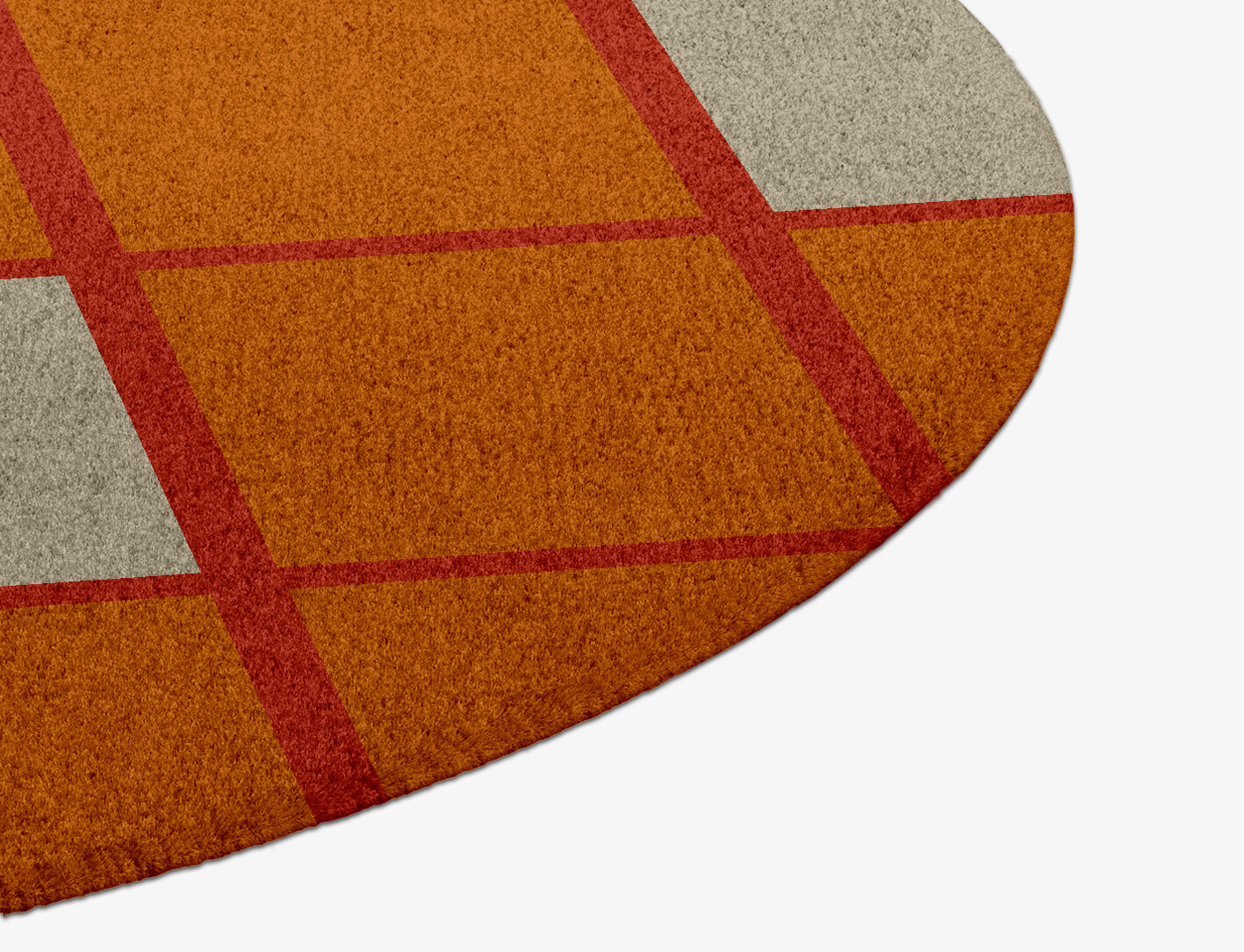 Orchid Geometric Round Hand Knotted Tibetan Wool Custom Rug by Rug Artisan