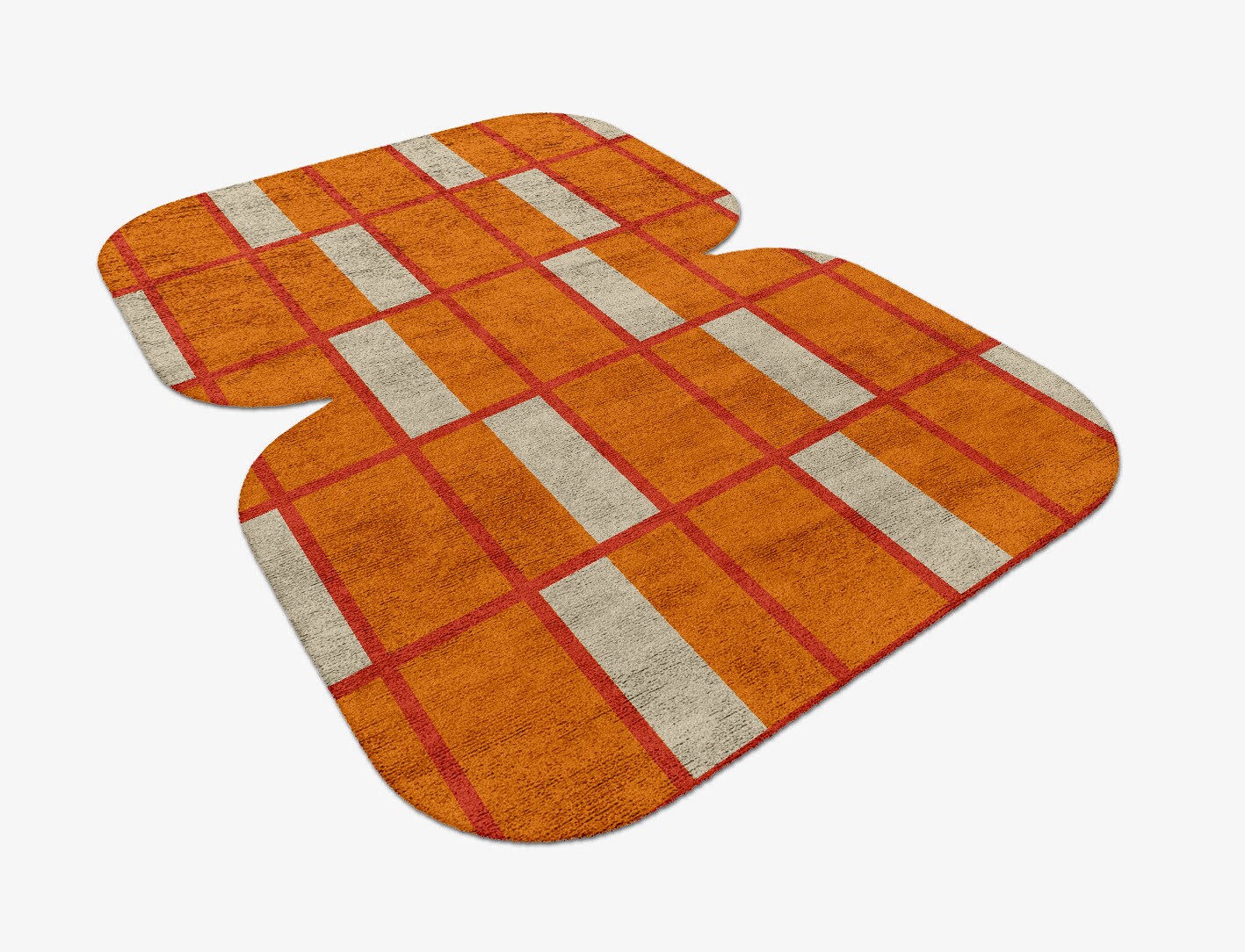 Orchid Geometric Eight Hand Tufted Bamboo Silk Custom Rug by Rug Artisan