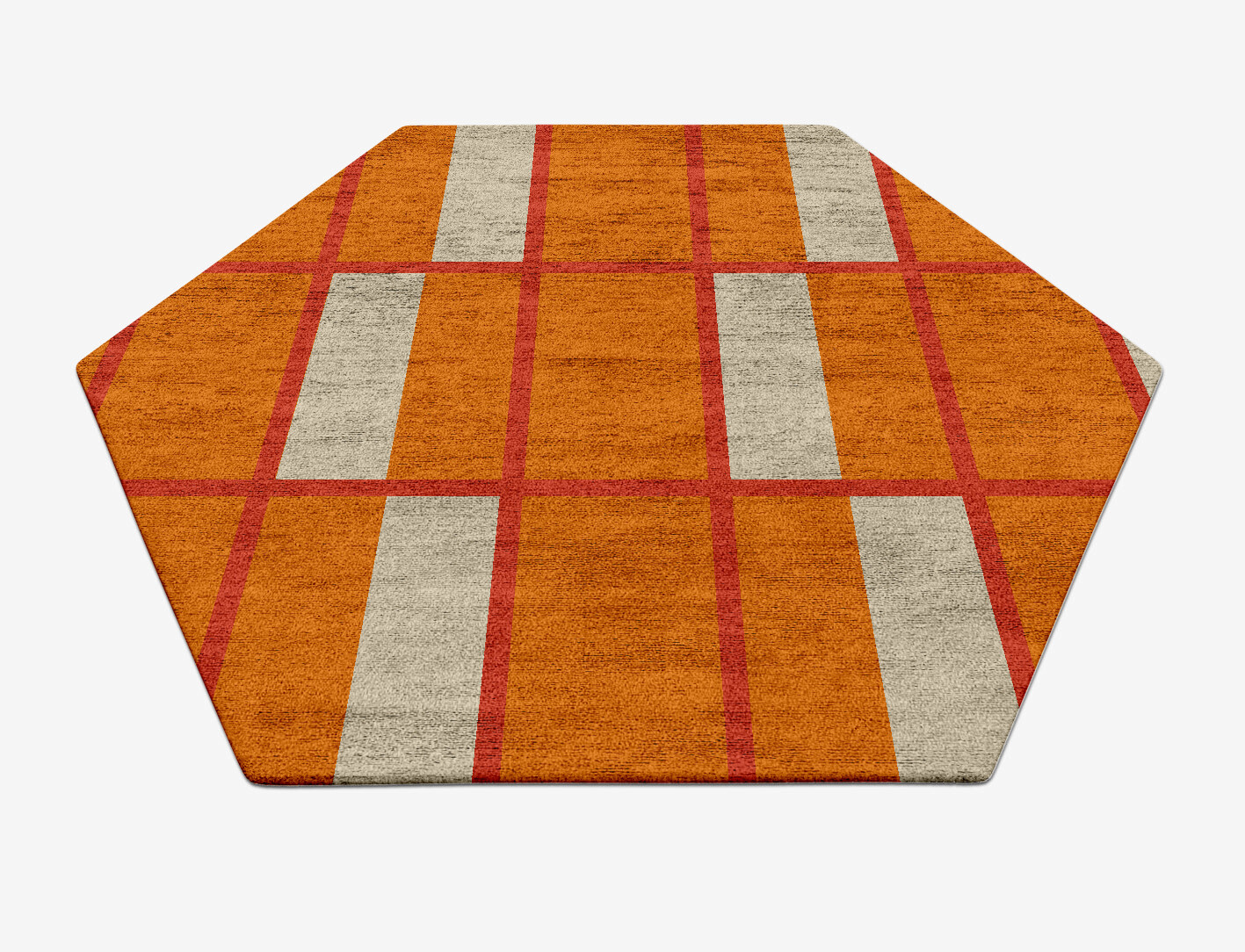 Orchid Geometric Hexagon Hand Tufted Bamboo Silk Custom Rug by Rug Artisan