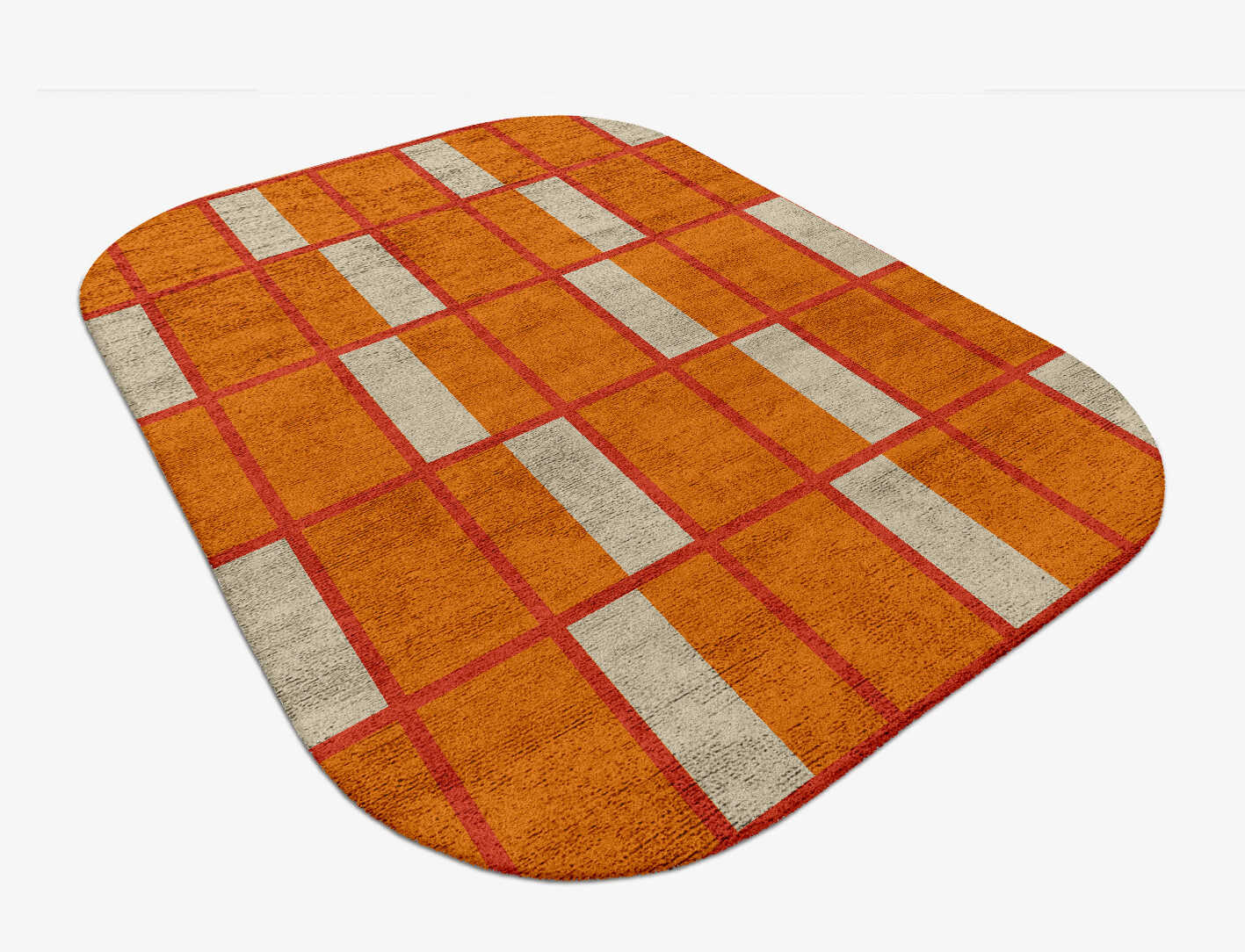 Orchid Geometric Oblong Hand Tufted Bamboo Silk Custom Rug by Rug Artisan