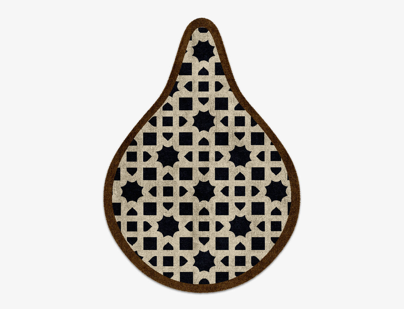 Oriel Geometric Drop Hand Knotted Bamboo Silk Custom Rug by Rug Artisan