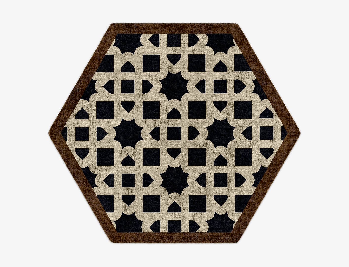 Oriel Geometric Hexagon Hand Knotted Bamboo Silk Custom Rug by Rug Artisan