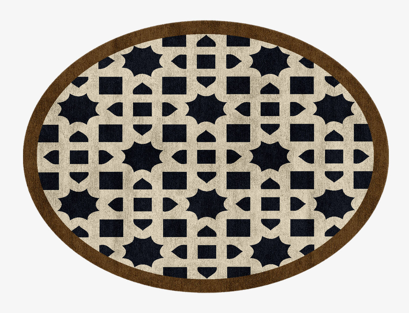 Oriel Geometric Oval Hand Knotted Bamboo Silk Custom Rug by Rug Artisan