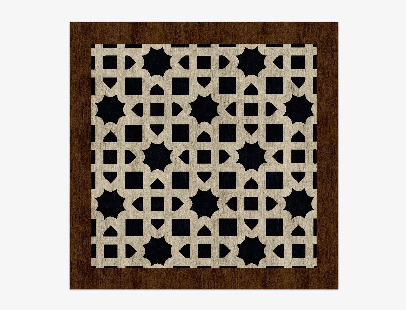 Oriel Geometric Square Hand Knotted Bamboo Silk Custom Rug by Rug Artisan