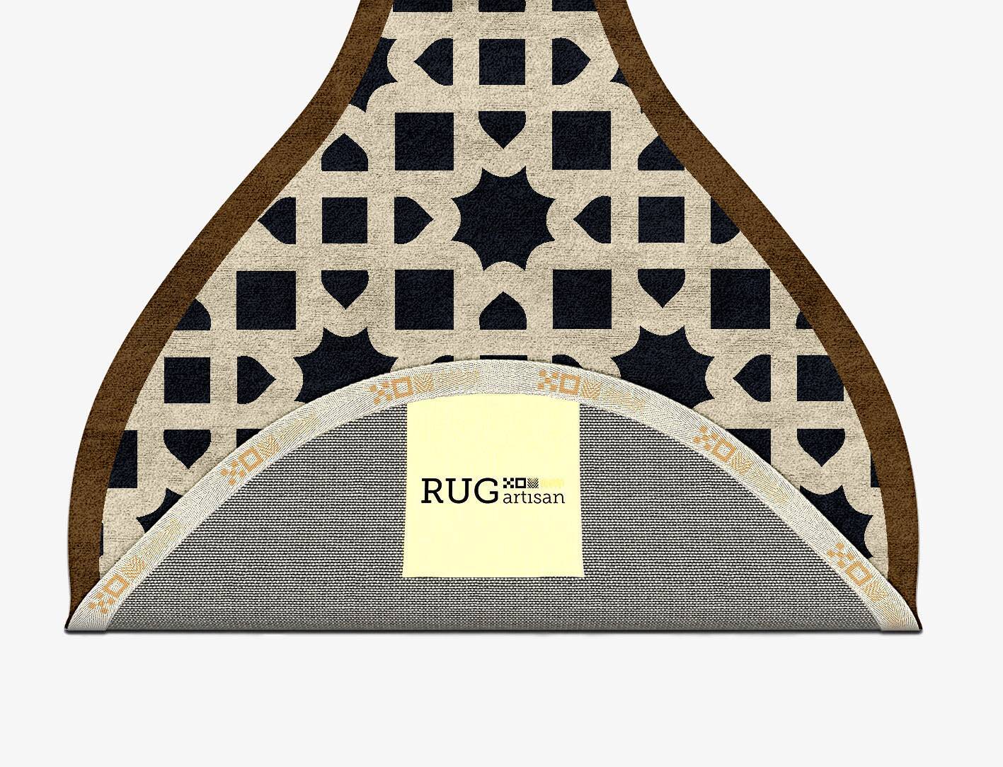 Oriel Geometric Drop Hand Tufted Bamboo Silk Custom Rug by Rug Artisan