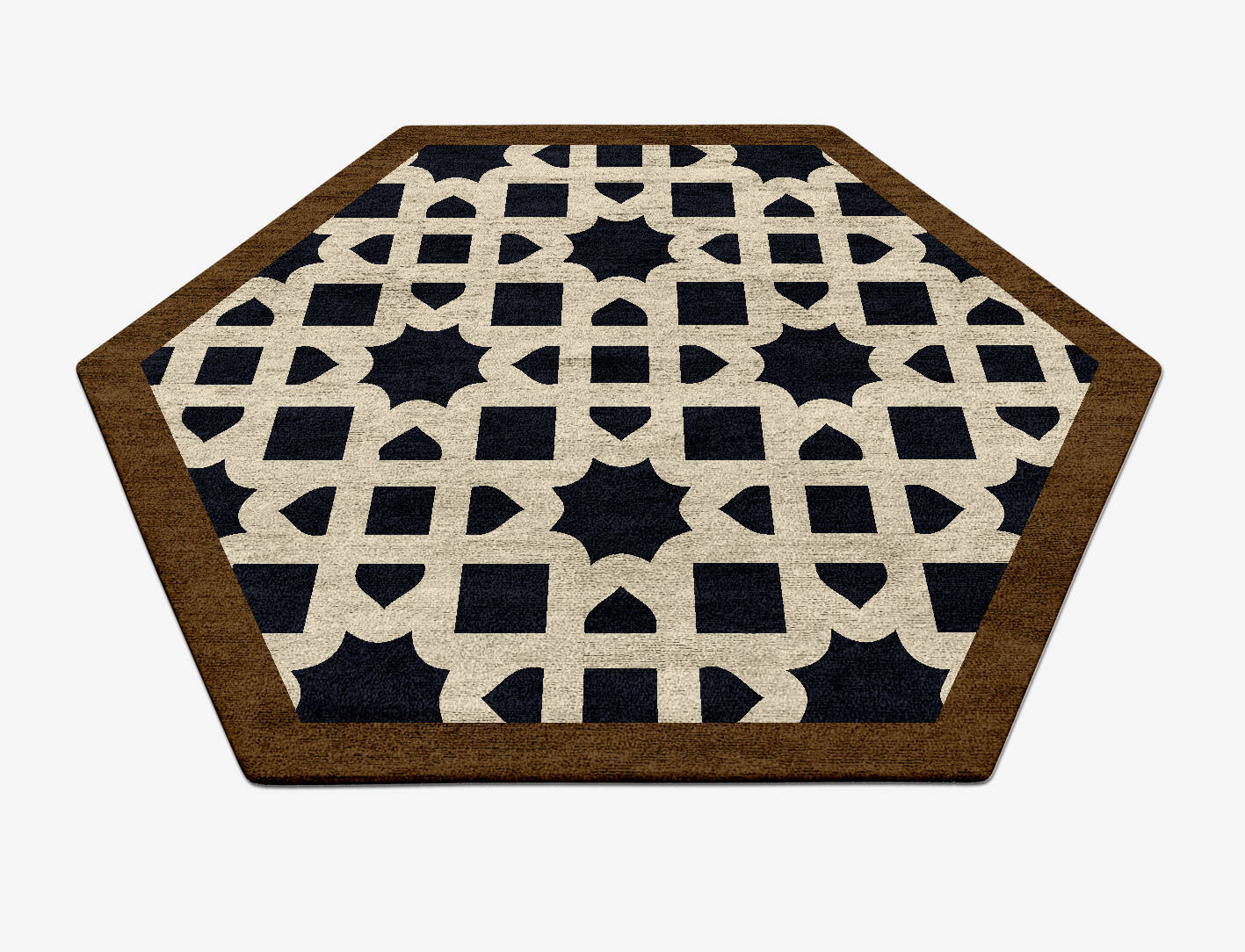 Oriel Geometric Hexagon Hand Tufted Bamboo Silk Custom Rug by Rug Artisan