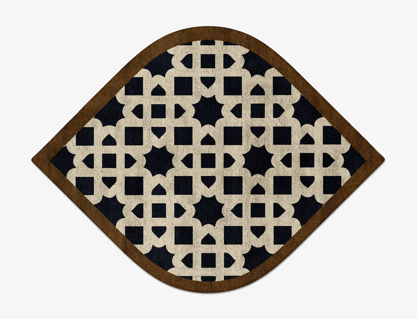 Oriel Geometric Ogee Hand Tufted Bamboo Silk Custom Rug by Rug Artisan