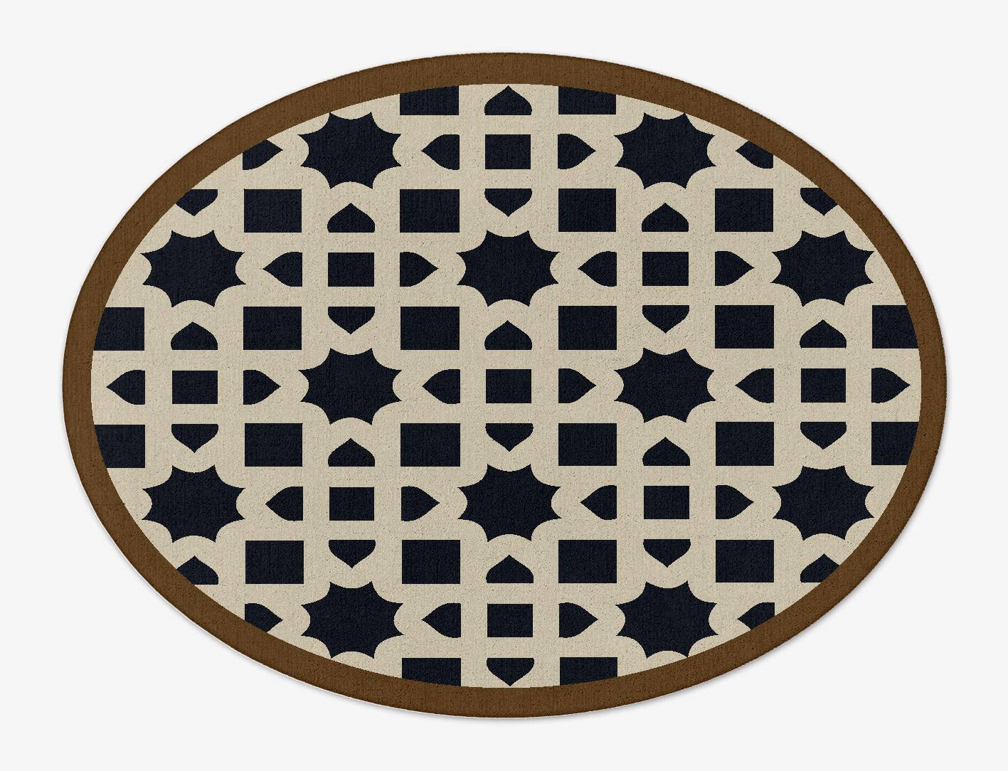 Oriel Geometric Oval Hand Tufted Pure Wool Custom Rug by Rug Artisan