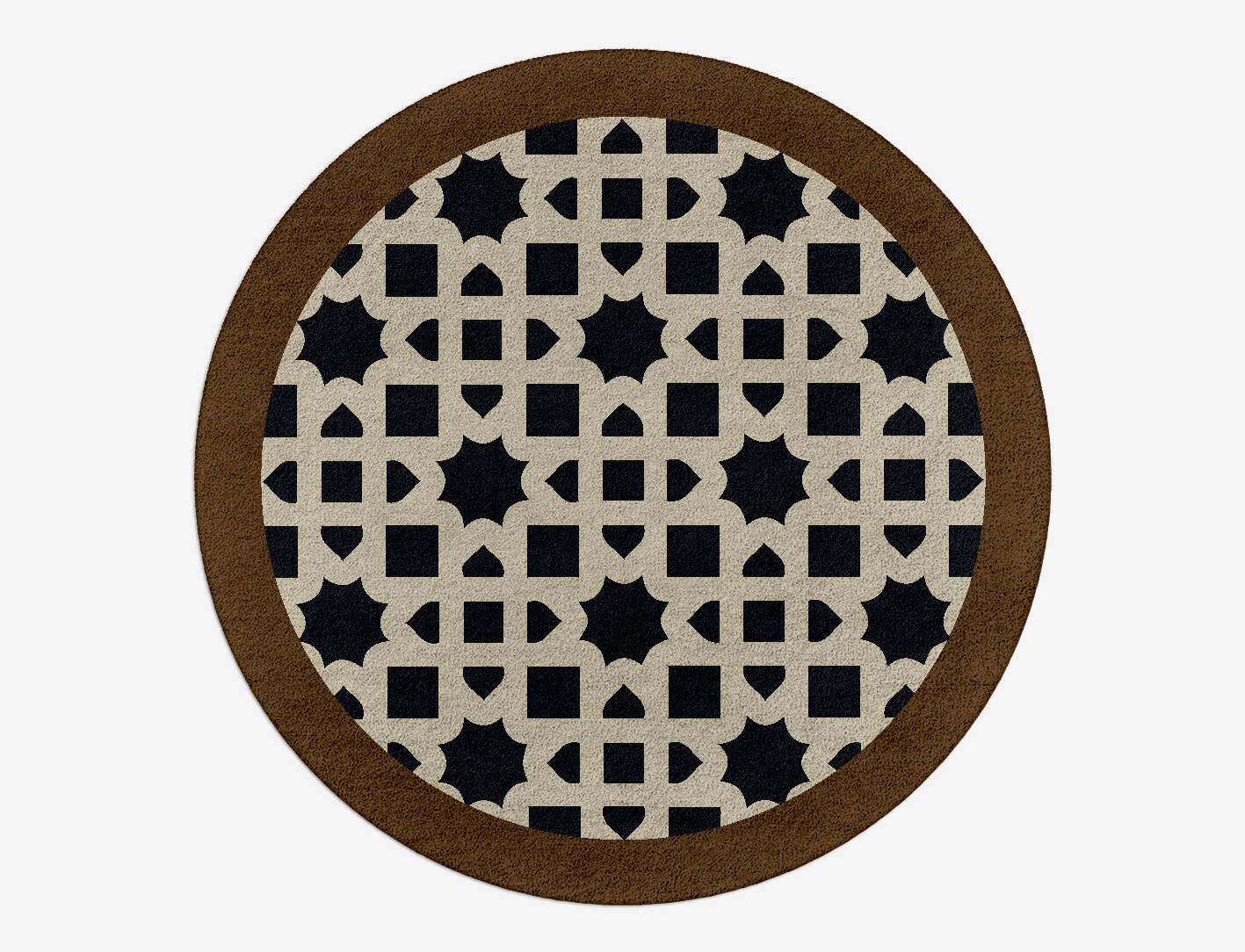Oriel Geometric Round Hand Tufted Pure Wool Custom Rug by Rug Artisan