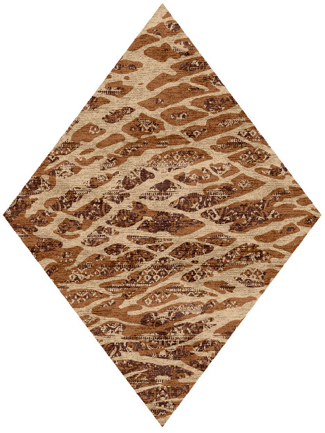 Oriental Underlay Vintage Diamond Hand Knotted Bamboo Silk Custom Rug by Rug Artisan