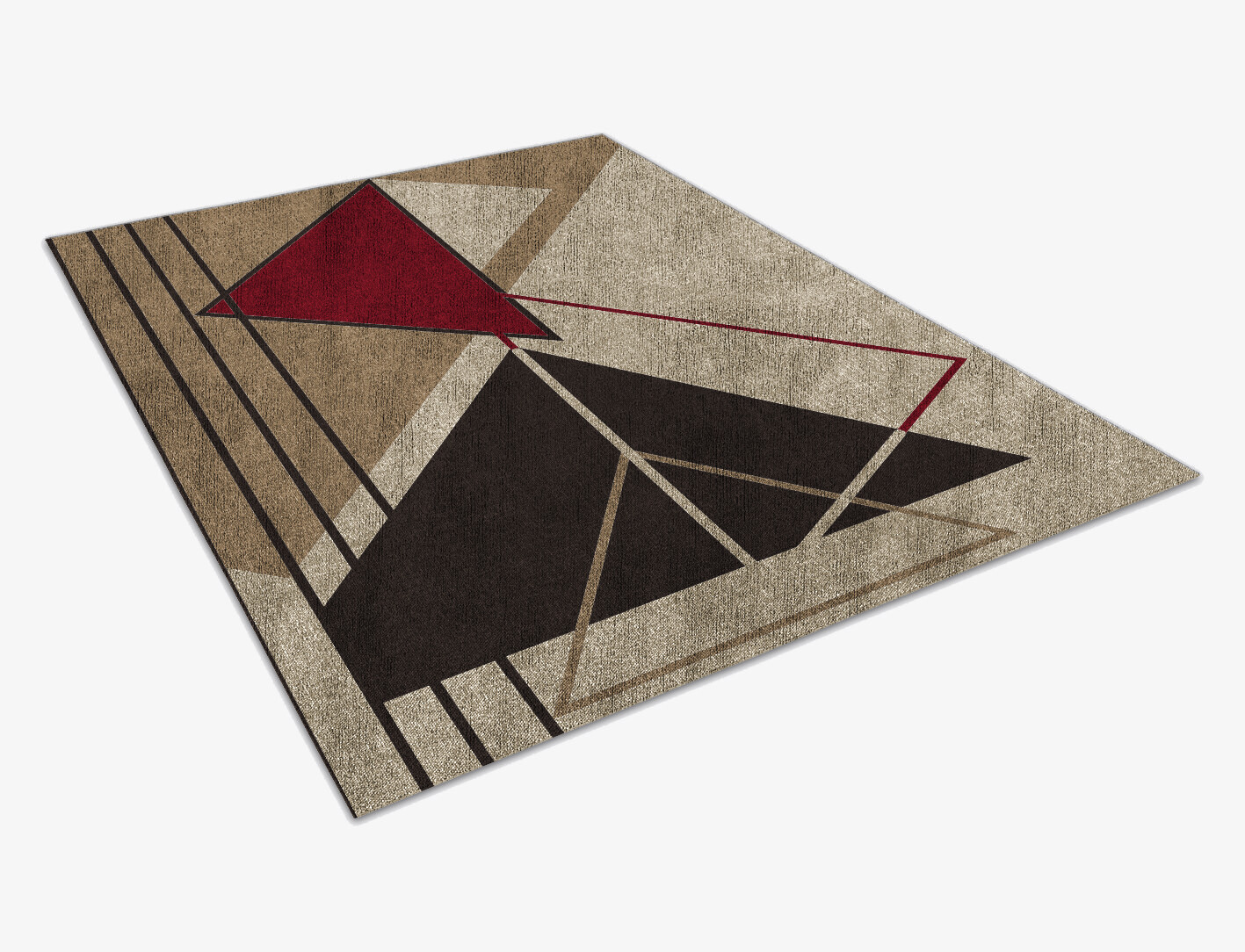 Origami Abstract Rectangle Flatweave Bamboo Silk Custom Rug by Rug Artisan