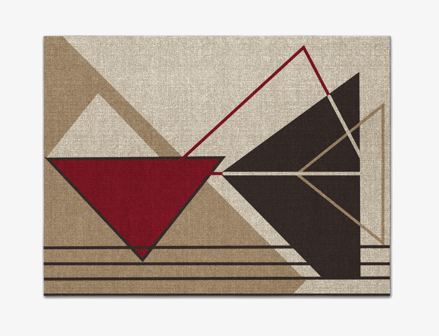Origami Abstract Rectangle Flatweave New Zealand Wool Custom Rug by Rug Artisan