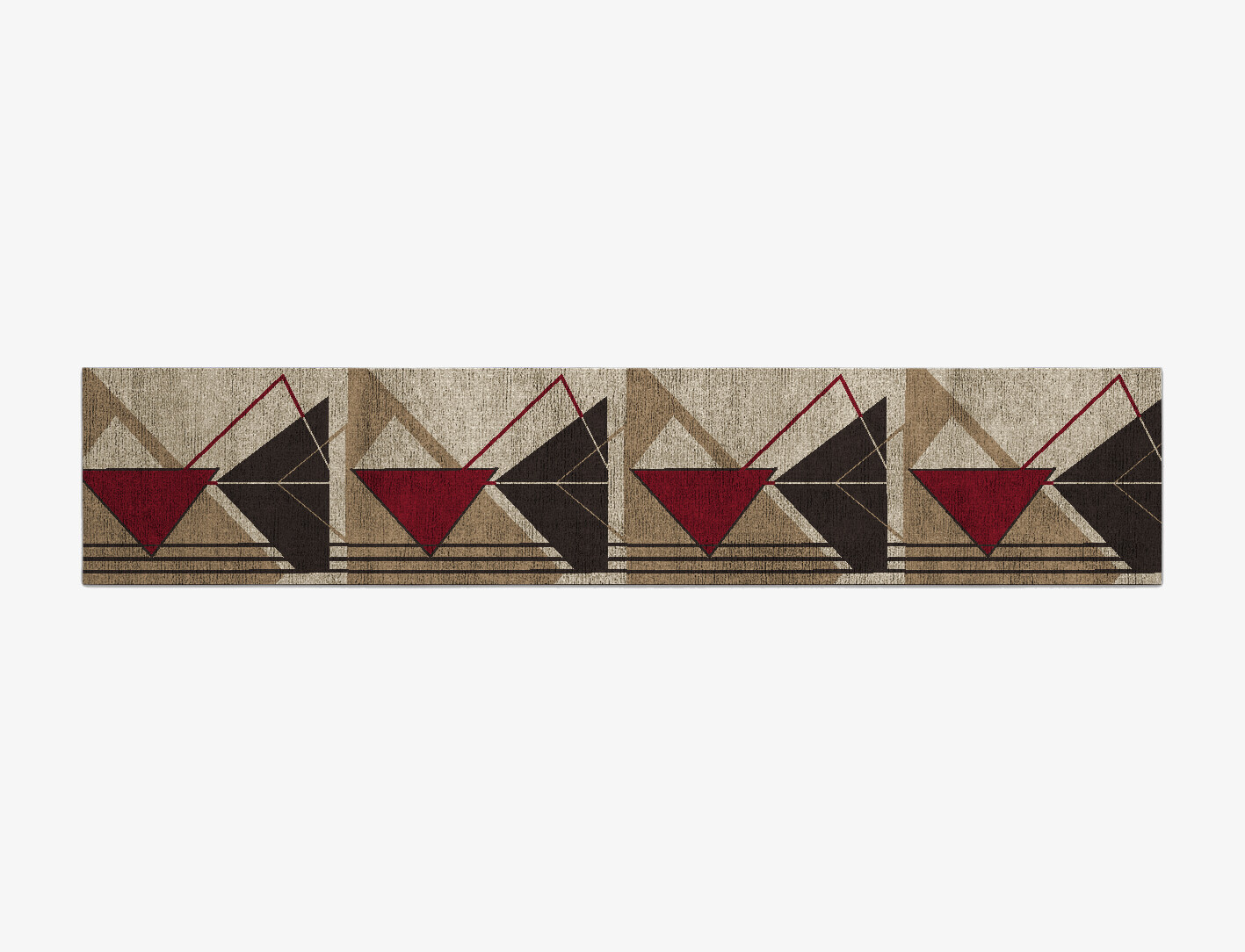 Origami Abstract Runner Flatweave Bamboo Silk Custom Rug by Rug Artisan