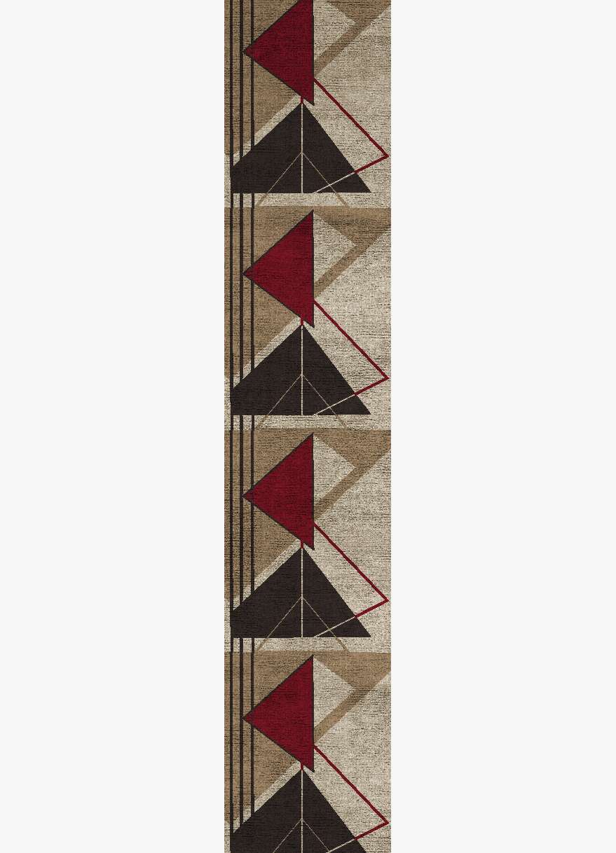 Origami Abstract Runner Flatweave Bamboo Silk Custom Rug by Rug Artisan