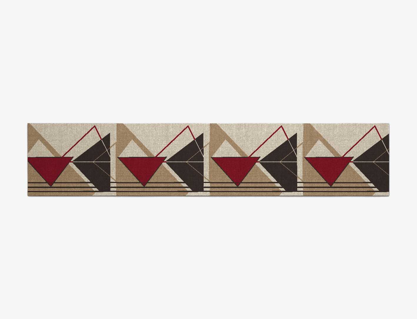 Origami Abstract Runner Flatweave New Zealand Wool Custom Rug by Rug Artisan