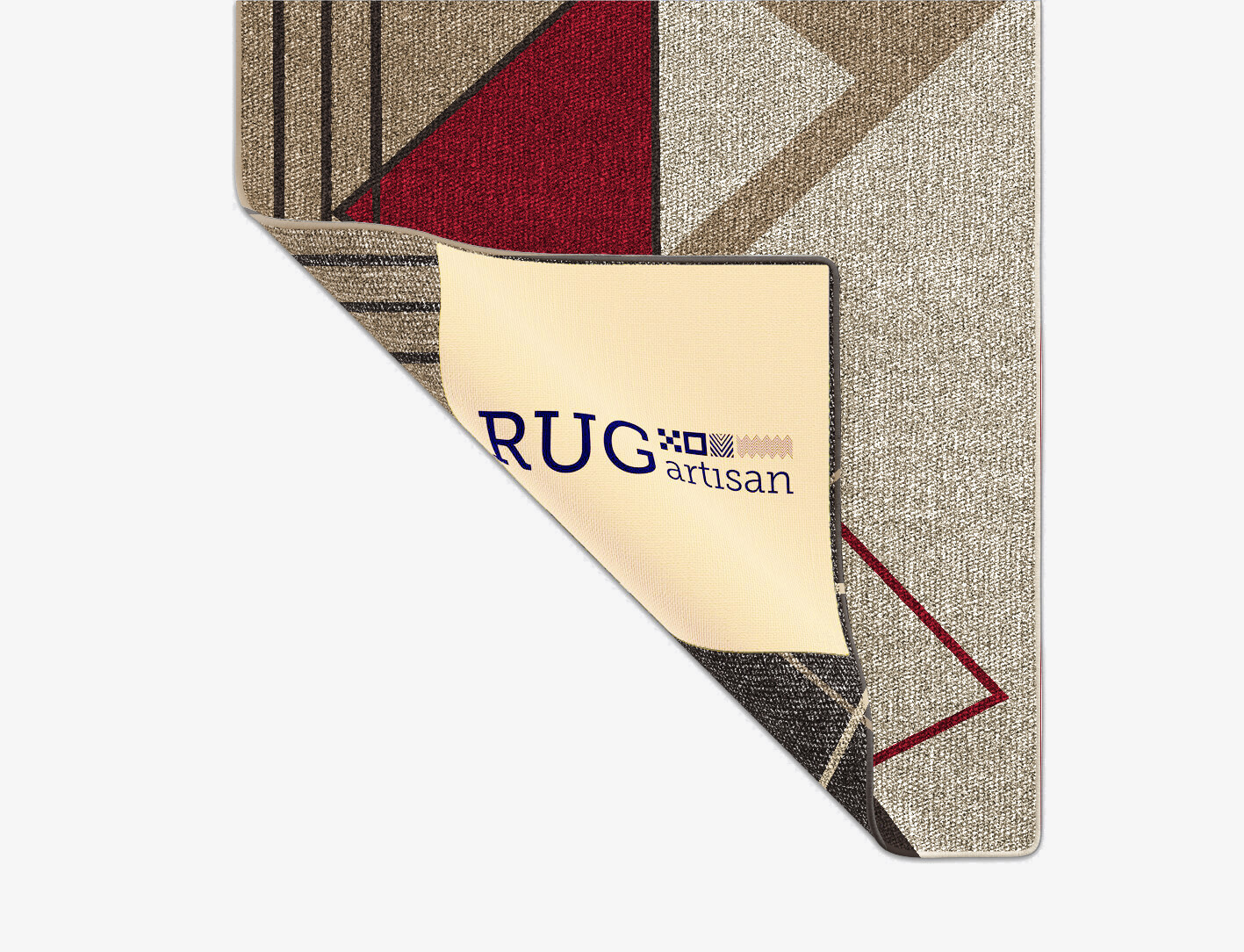 Origami Abstract Runner Flatweave New Zealand Wool Custom Rug by Rug Artisan