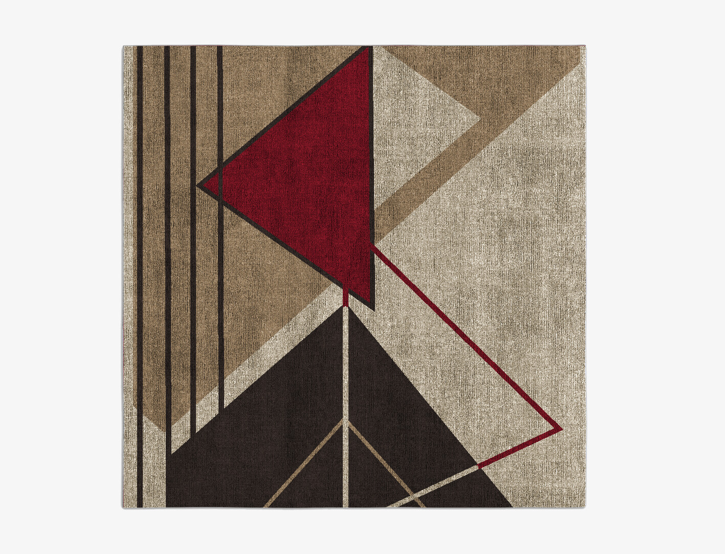 Origami Abstract Square Flatweave Bamboo Silk Custom Rug by Rug Artisan