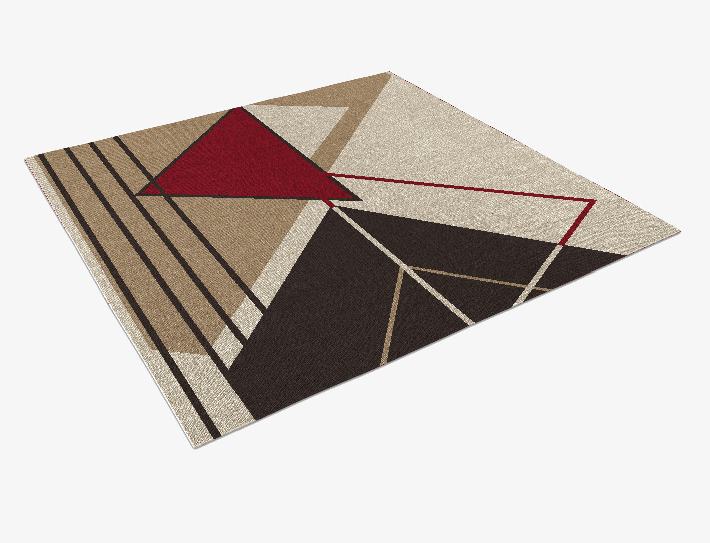 Origami Abstract Square Flatweave New Zealand Wool Custom Rug by Rug Artisan
