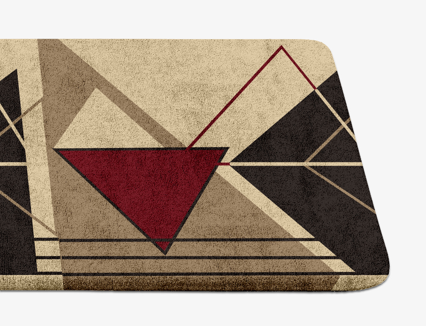 Origami Abstract Runner Hand Tufted Bamboo Silk Custom Rug by Rug Artisan