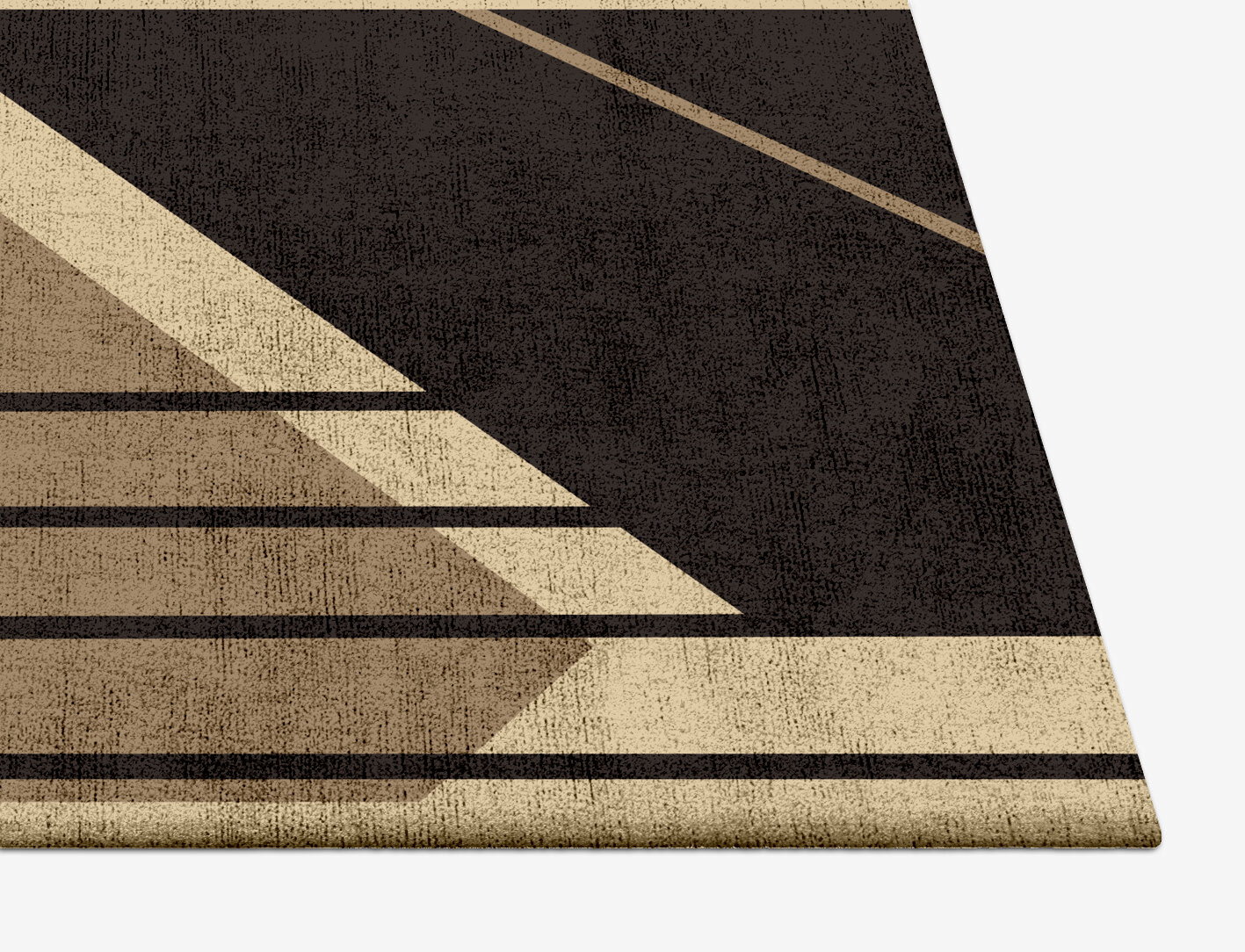 Origami Abstract Square Hand Tufted Bamboo Silk Custom Rug by Rug Artisan