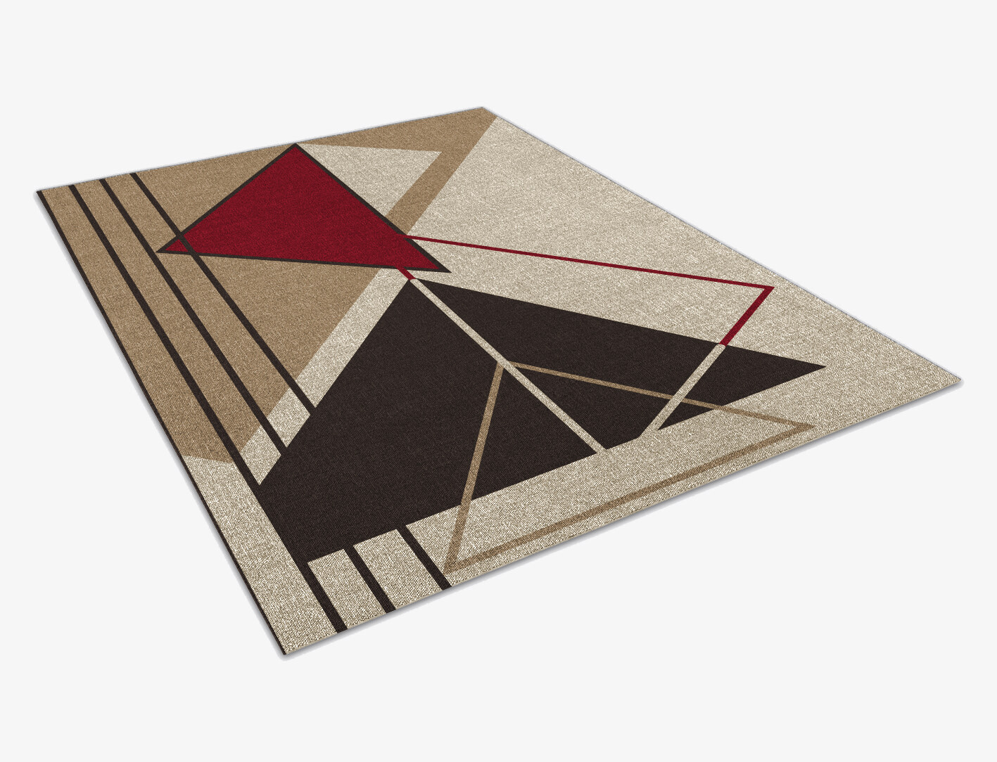 Origami Abstract Rectangle Outdoor Recycled Yarn Custom Rug by Rug Artisan