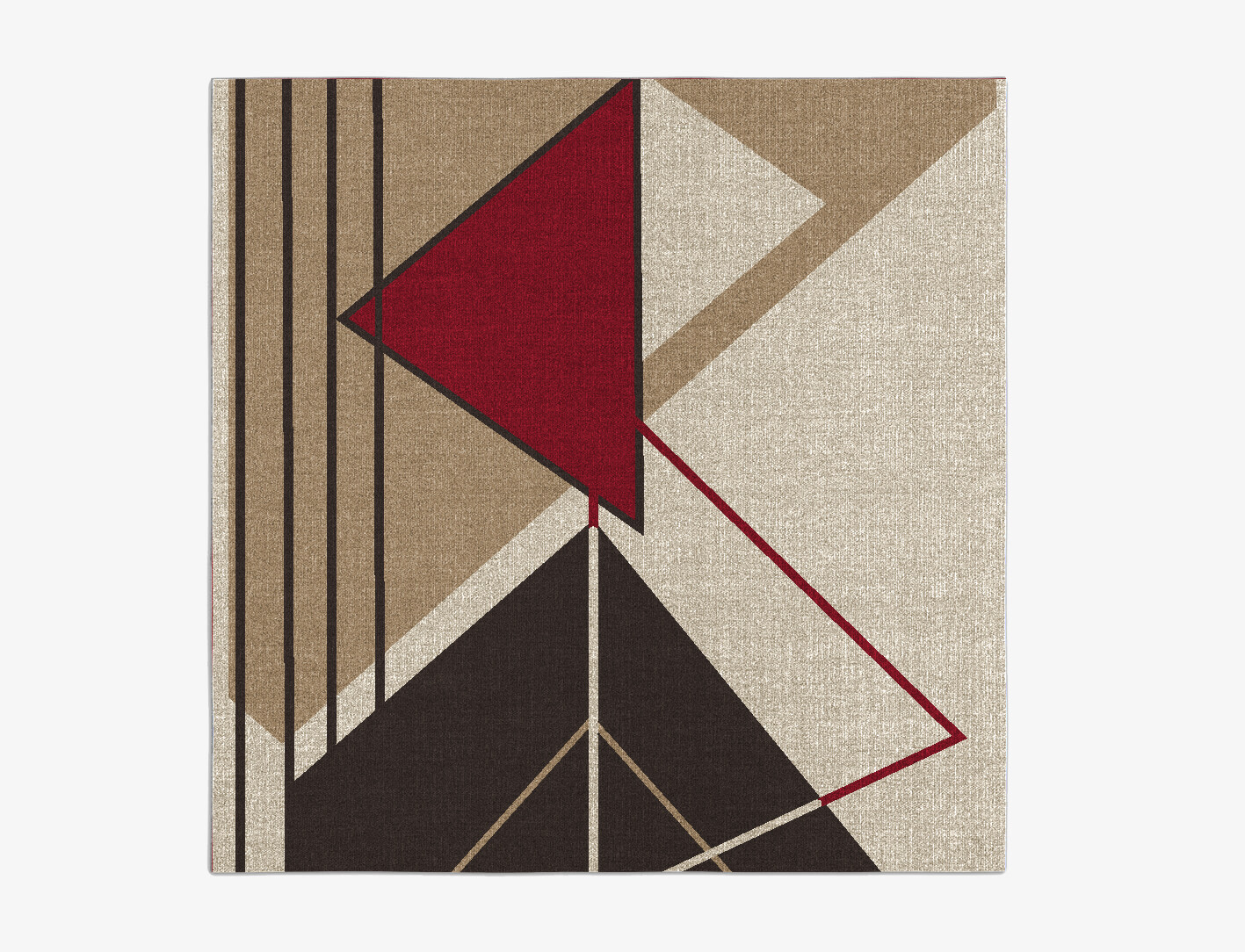 Origami Abstract Square Outdoor Recycled Yarn Custom Rug by Rug Artisan